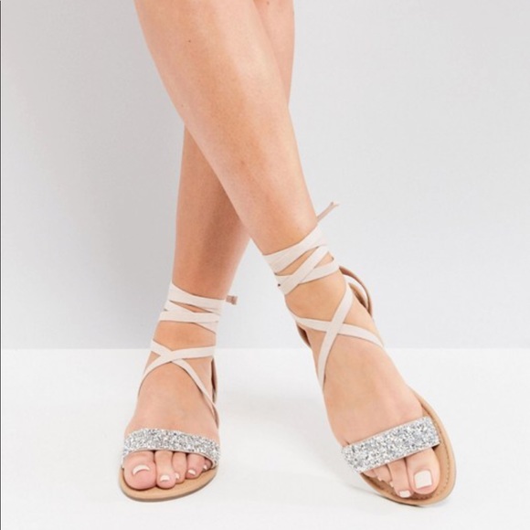 asos design foolish chunky flat sandals